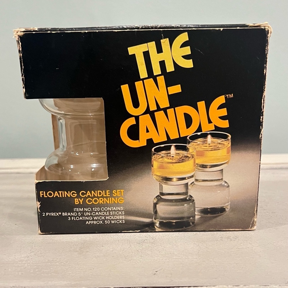 NEW PYREX THE UN-CANDLE SET OF 2 FLOATING CANDLES